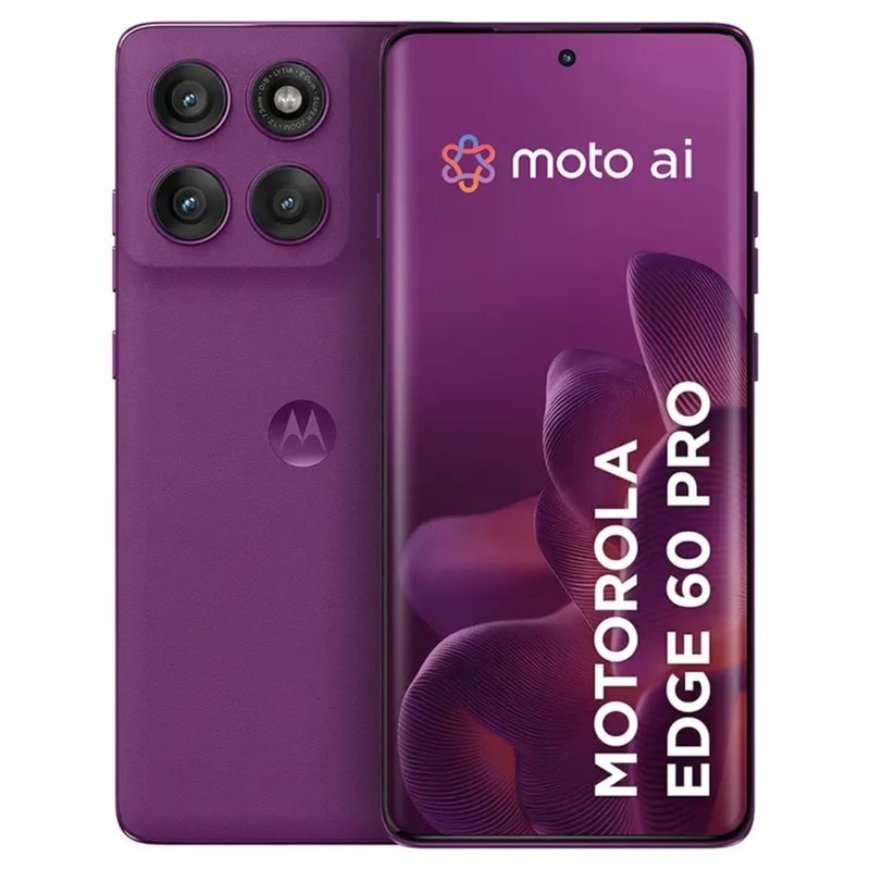 Motorola Edge 60 Pro violeta, traseira com as quatro lentes